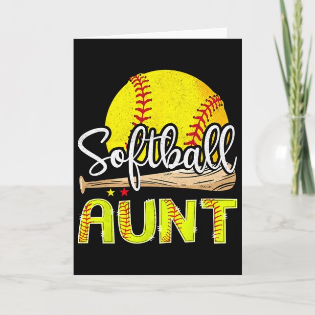 Vintage Softll Aunt Softll Player Game Day  Card (Front)