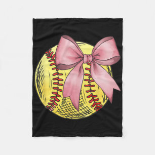 Vintage Softll Coquette Bow Cute Softll Mom Girls  Fleece Blanket