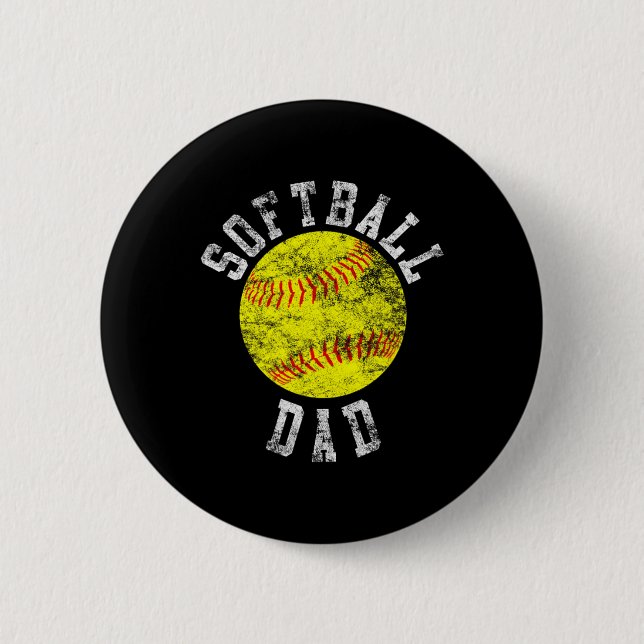 Vintage Softll Dad  6 Cm Round Badge (Front)