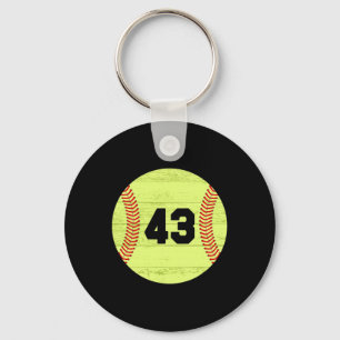 Vintage Softll Jersey Number 43 Key Ring