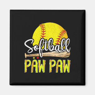 Vintage Softll Paw Paw Softll Player Game Day  Magnet