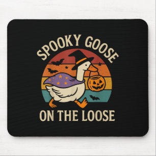 Vintage Soky Goose On The Loose Funny Halloween Re Mouse Pad