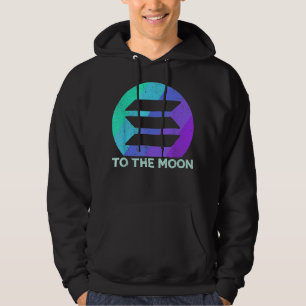 Vintage Solana To The Moon Crypto Coin Solana Mine Hoodie