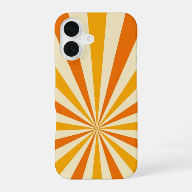 Vintage Solar Burst iPhone 16 Case (Back)