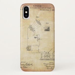 Vintage Solar Power Device Patent iPhone X Case