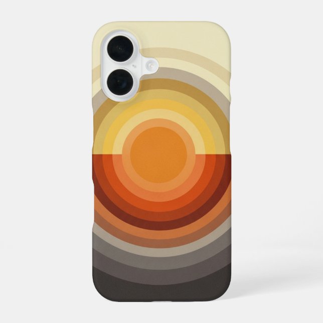 Vintage Solar Radiance iPhone 16 Case (Back)