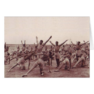 Vintage Soldiers Exercising