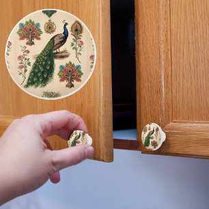 Vintage Solo Peacock Ceramic Knob