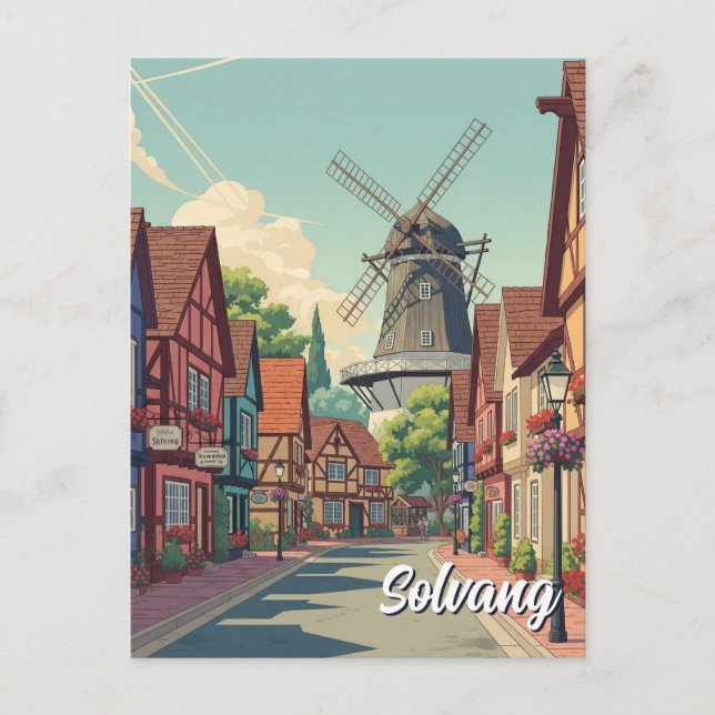 Vintage Solvang California Postcard (Front)