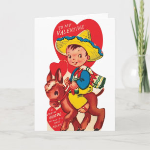 Vintage Sombrero Valentine's Day Card