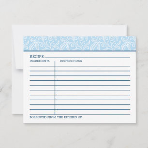Vintage Something Blue Bridal Shower Recipe