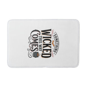 Vintage Something Wicked Halloween Shirt Design_1 Bath Mat