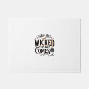 Vintage Something Wicked Halloween Shirt Design_1 Doormat