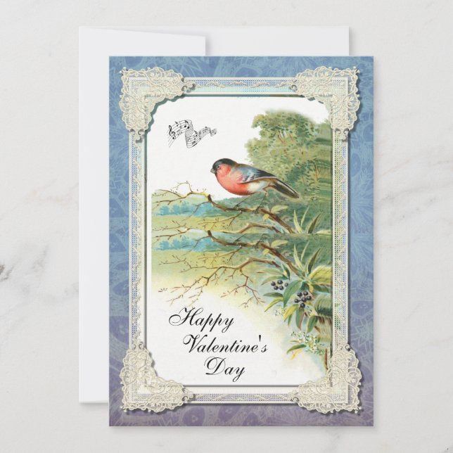 Vintage Songbird with Modern Message Holiday Card (Front)