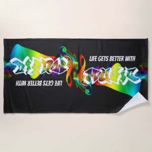 Vintage Songs of Today Beach Towel