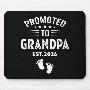 Vintage soon to be grandpa 2026 promoted to grandp mouse pad