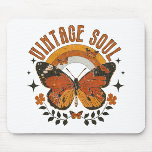 Vintage Soul Butterfly Mouse Pad