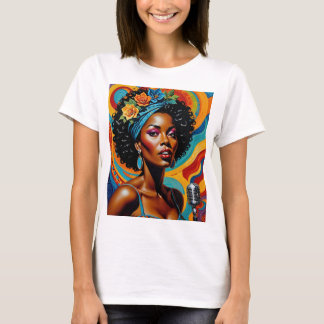 Vintage Soul Singer Colourful Music Art T-Shirt