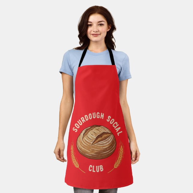 Vintage Sourdough Social Club | Artisan Bread Bake Apron (Worn)