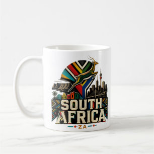 Vintage South Africa Travel Art Landmark Coffee Mug