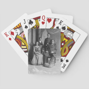 Vintage South Asian Family Playing Cards