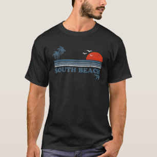 Vintage South Beach Miami Florida Retro Sunset Sur T-Shirt