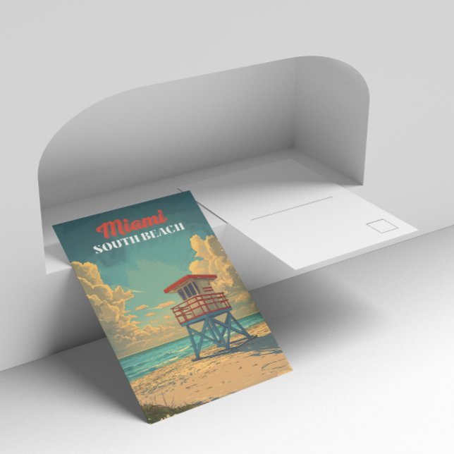 Vintage South Beach Miami  Postcard (Creator Uploaded)