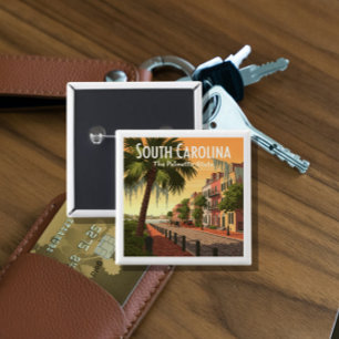 Vintage South Carolina 15 Cm Square Badge