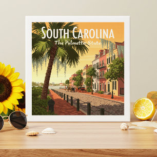 Vintage South Carolina Ceramic Tile