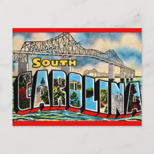 Vintage South Carolina Greeting Postcard