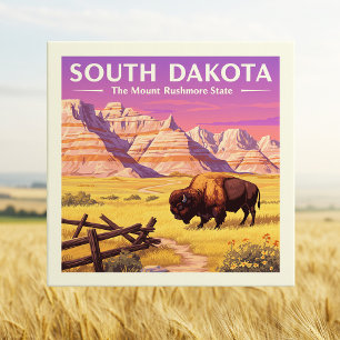 Vintage South Dakota Ceramic Tile