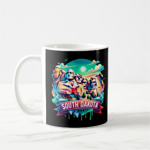 Vintage South Dakota Map s Retro us state Coffee Mug