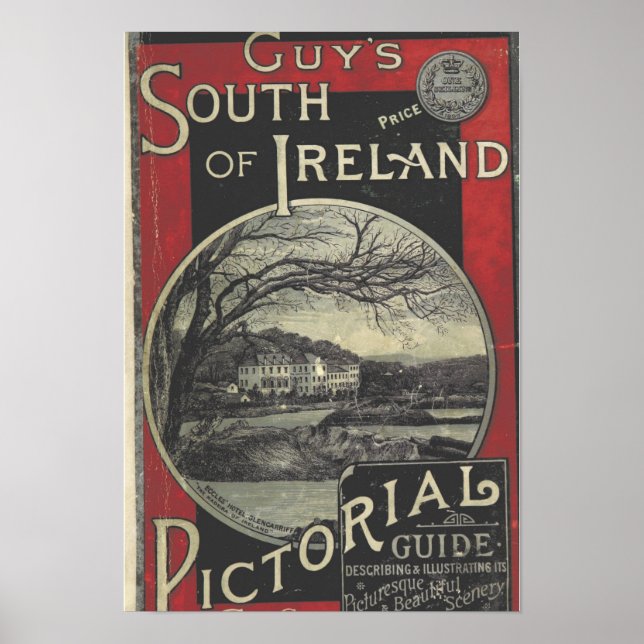 Vintage South Ireland Tourism Poster (Front)