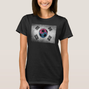 Vintage South Korea Flag Soccer Ball Korean Footba T-Shirt
