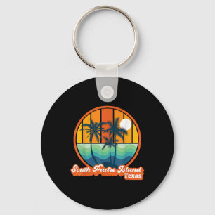 Vintage South Padre Island Texas Summer 90s Beach Key Ring