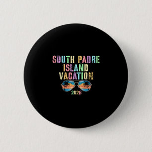 Vintage south padre island vacation 2026 vacay 6 cm round badge