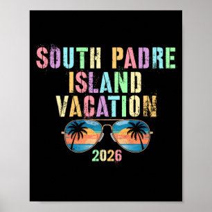 Vintage south padre island vacation 2026 vacay poster