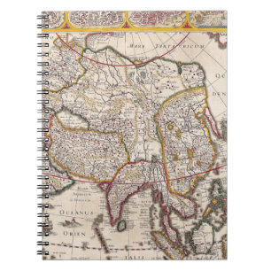 Vintage Southeast Asia Map Notebook