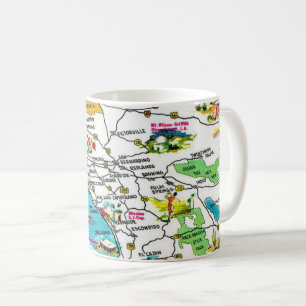 Vintage Southern California Map Mug