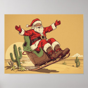 vintage Southwestern Christmas Poster