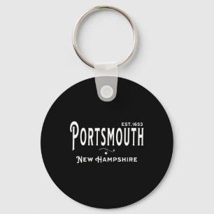 Vintage Souvenir Nh Visit Rtsmouth New Hampshire Key Ring