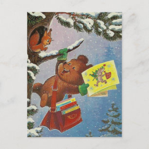 Vintage Soviet New Year/Christmas Postcard