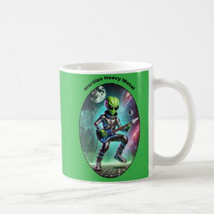 Vintage Space Alien Martian Playing the Guitar URM Coffee Mug