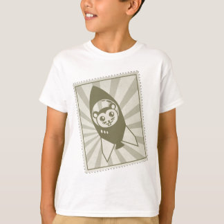 Vintage Space Hamster Stamp T-shirt