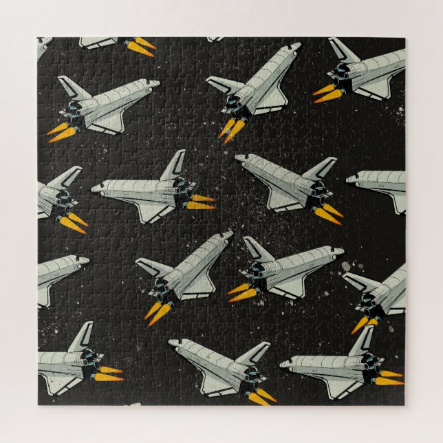 vintage Space Shuttle pattern Jigsaw Puzzle (Vertical)