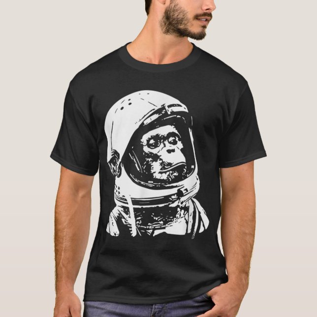 Vintage Space Travel Astronaut Monkey Pullover Hoo (Front)