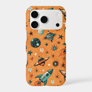 Vintage Spacecraft Rocket Ships Pattern -Cosmos