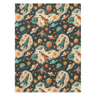 Vintage Spacecraft Rocket Ships Pattern -Cosmos(6) Tablecloth