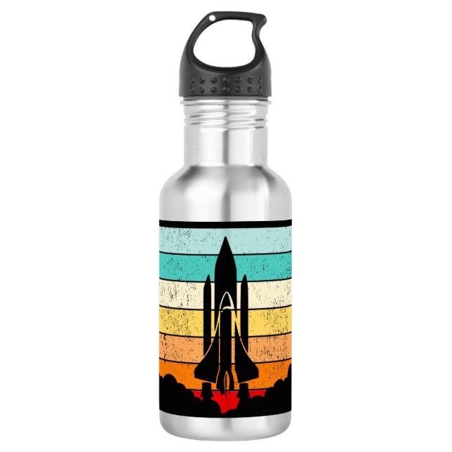 Vintage Spaceship /Space/Spacecraft 710 Ml Water Bottle (Front)