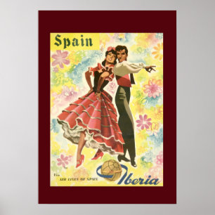 Vintage Spain Dancer Travel Poster